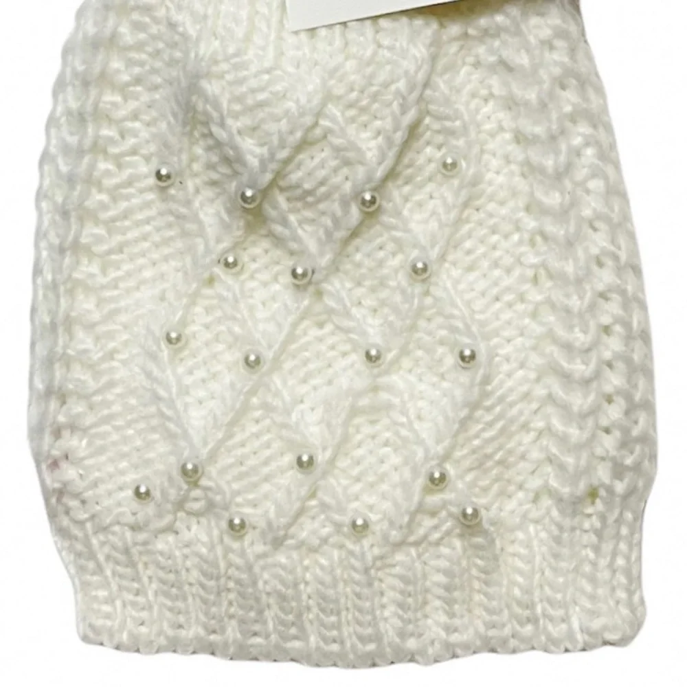 Capelli Of NY Embellished Pompom Hat With Gloves
